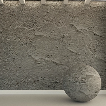 Vintage Concrete Wall Plaster 3D model image 1 