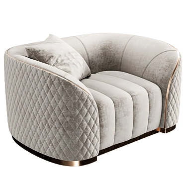 Glamour Pierre Armchair: Italian Luxury 3D model image 1 