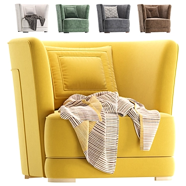 Luxury BISCANE Armchair: Ultimate Comfort 3D model image 1 