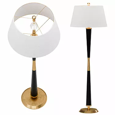 Elegant Dempsey Floor Lamp 3D model image 1 
