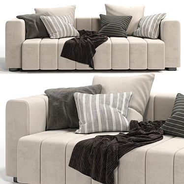 Freeman Double Sofa - Modern Style 3D model image 1 