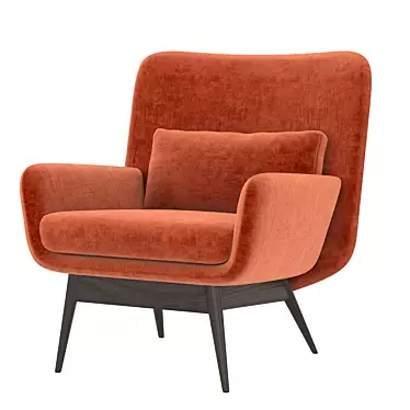 Elegant Casterly Cammy Armchair 3D model image 1 