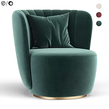 Elegant Pearl Armchair 3D model image 1 