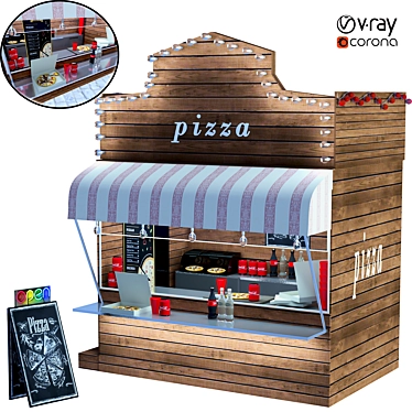 Modern Food Stand - 2015 Version 3D model image 1 
