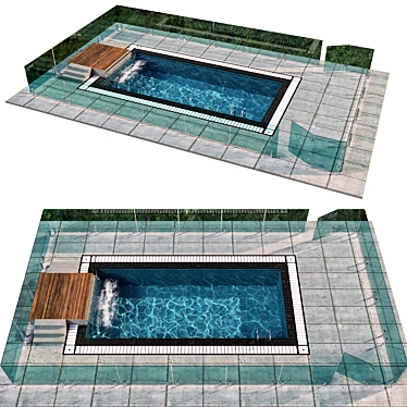 AquaVisio Pool with Balustrade 3D model image 1 