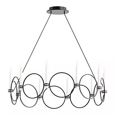  Rustic Iron Chandelier 3D model image 1 