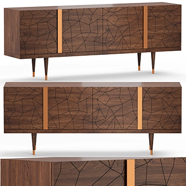 Elegant Petra Sideboard: Craftsmanship Meets Functionality 3D model image 1 