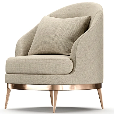 Oscar Modern Armchair 3D model image 1 