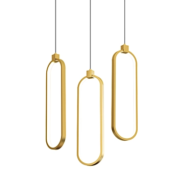 Schuller Colette Gold Pendant 3D model image 1 