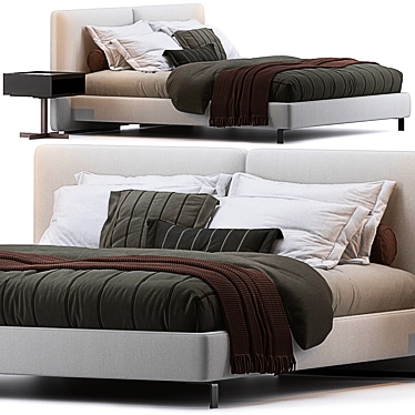 Tatlin Cover: Luxuriously Sleek Bed 3D model image 1 