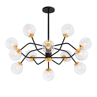Molekula 12 Lamp: The Perfect Loft Style Lighting Solution 3D model image 1 