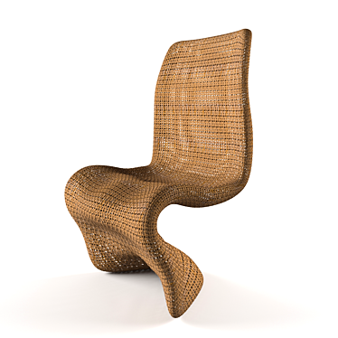 Elegant Wicker Chair: Custom Design 3D model image 1 