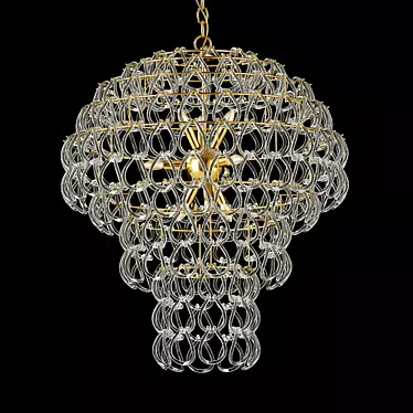 Graceful Underwater Glow Chandelier 3D model image 1 