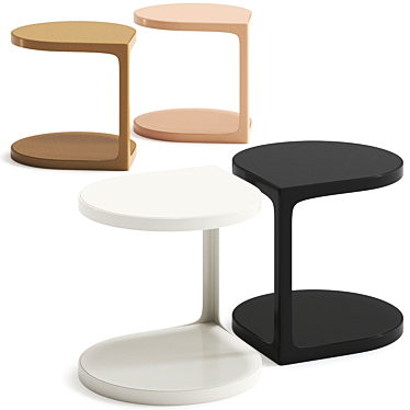 Modern Coot Side Table: Sleek Design & Versatile Colors 3D model image 1 