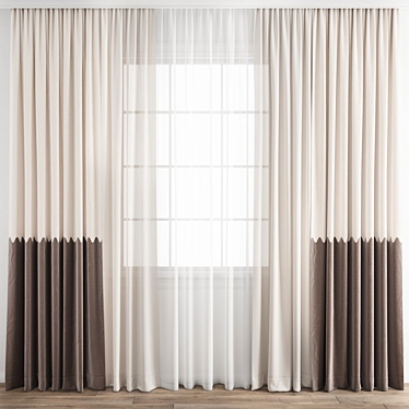 Poly Curtain 360: 3D Model + Textures 3D model image 1 