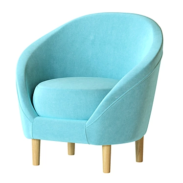 Wolsi Happy Mint Chair: Luxurious Comfort in Vibrant Elegance 3D model image 1 