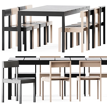 Na Xemena Outdoor Table & Chair 3D model image 1 