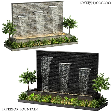 Outdoor Water Feature: Elegant 22 3D model image 1 