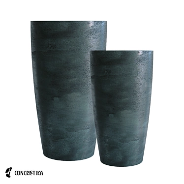 Midnight Conus Collection: Stylish Concrete Planters for Your Space 3D model image 1 