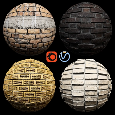 High-Quality Brick Material with PBR Texture 3D model image 1 