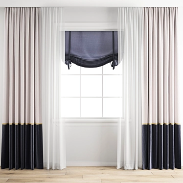 Premium Polygon Curtain Model 3D model image 1 