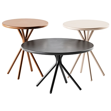 Modern Steel Crona Table 3D model image 1 