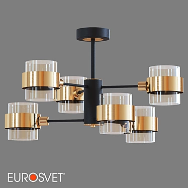 Eurosvet Loft Style Ceiling Chandelier 3D model image 1 