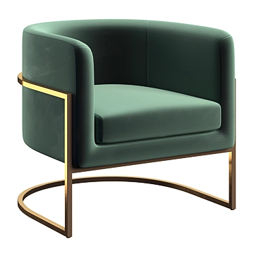 Modern Rufus Armchair: Stylish and Comfortable 3D model image 1 