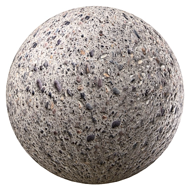 Seamless Concrete Texture with Stone 3D model image 1 