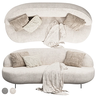 Elegant Furninova Aria Sofa 3D model image 1 