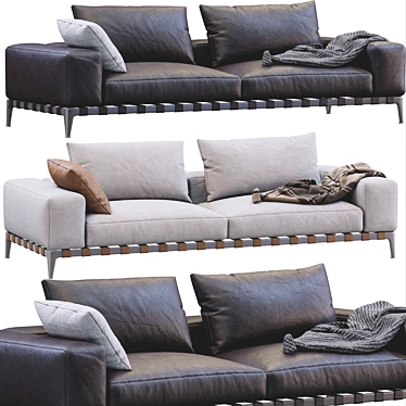 Modern Italian Design Sofa Flexform Gregory 3D model image 1 