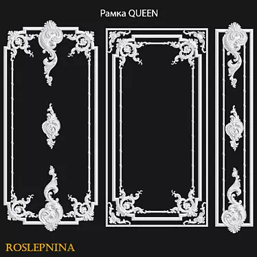 Elegant Queen Frames Set - RosLepnina 3D model image 1 