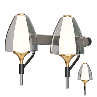 Elegant Cylinder LED Wall Lamp 3D model image 1 