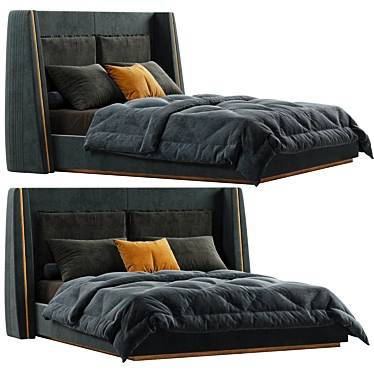 Modern Mezzo Barlow Bed 3D model image 1 