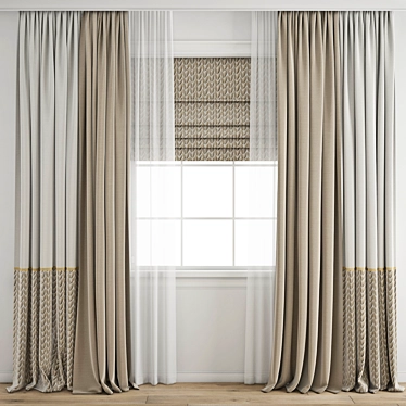 Poly Curtain Model 3D model image 1 