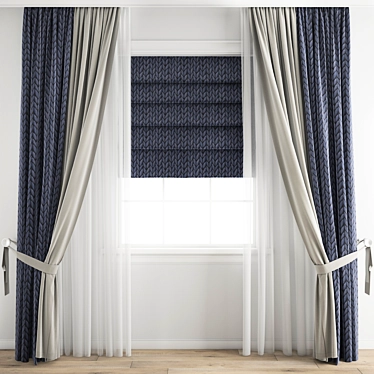 Poly Curtain: High-Quality 3D Model 3D model image 1 