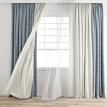 Polygonal Curtain Model Bundle 3D model image 1 