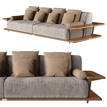 Wing Sofa: Architectural Outdoor Comfort 3D model image 1 