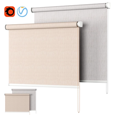 Inspire Natal Trench Roller Blind 3D model image 1 