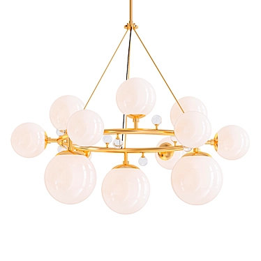 Elegant Troon Round Chandelier 3D model image 1 