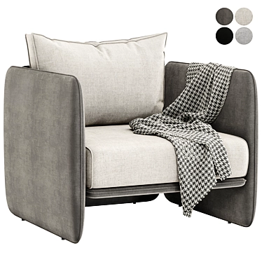 Luxury Comfort: Domkapa Miller Armchair 3D model image 1 