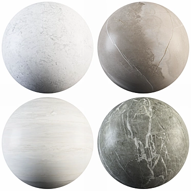 Luxurious Marble Collection | White Gray, Parsel Gray, Enna Dark, Royal Gray | High Glossiness | Perfect for Flooring & Design 3D model image 1 