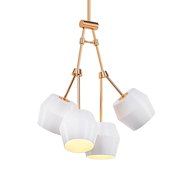 Mini Gold Cutlery Necklace 3D model image 1 