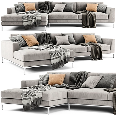 Ditre Italia Artis Chaise Sofa: Elegant and Versatile 3D model image 1 