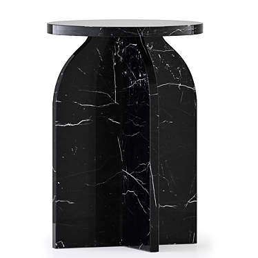 Elegant Marble Side Table 3D model image 1 