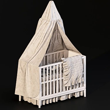 Fjord Cot: Sleek & Stylish for Your Little One 3D model image 1 