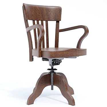 Title: Vintage USA Office Chair 3D model image 1 