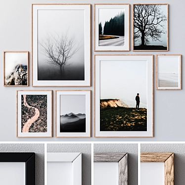 Versatile Set of Wall Paintings 1491 - Multiple Sizes, Frames, and Textures 3D model image 1 