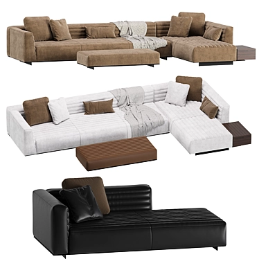 Transform Your Space with the Luxurious Roger Modular Sofa 3D model image 1 