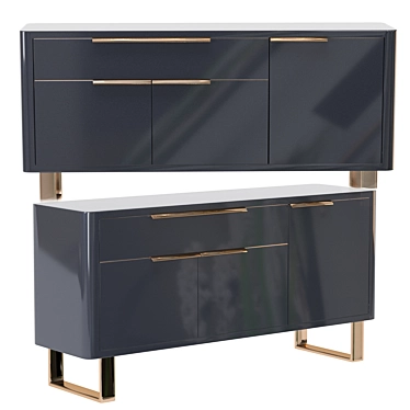 Sleek Modern Sideboard By Kressel + Schelle 3D model image 1 